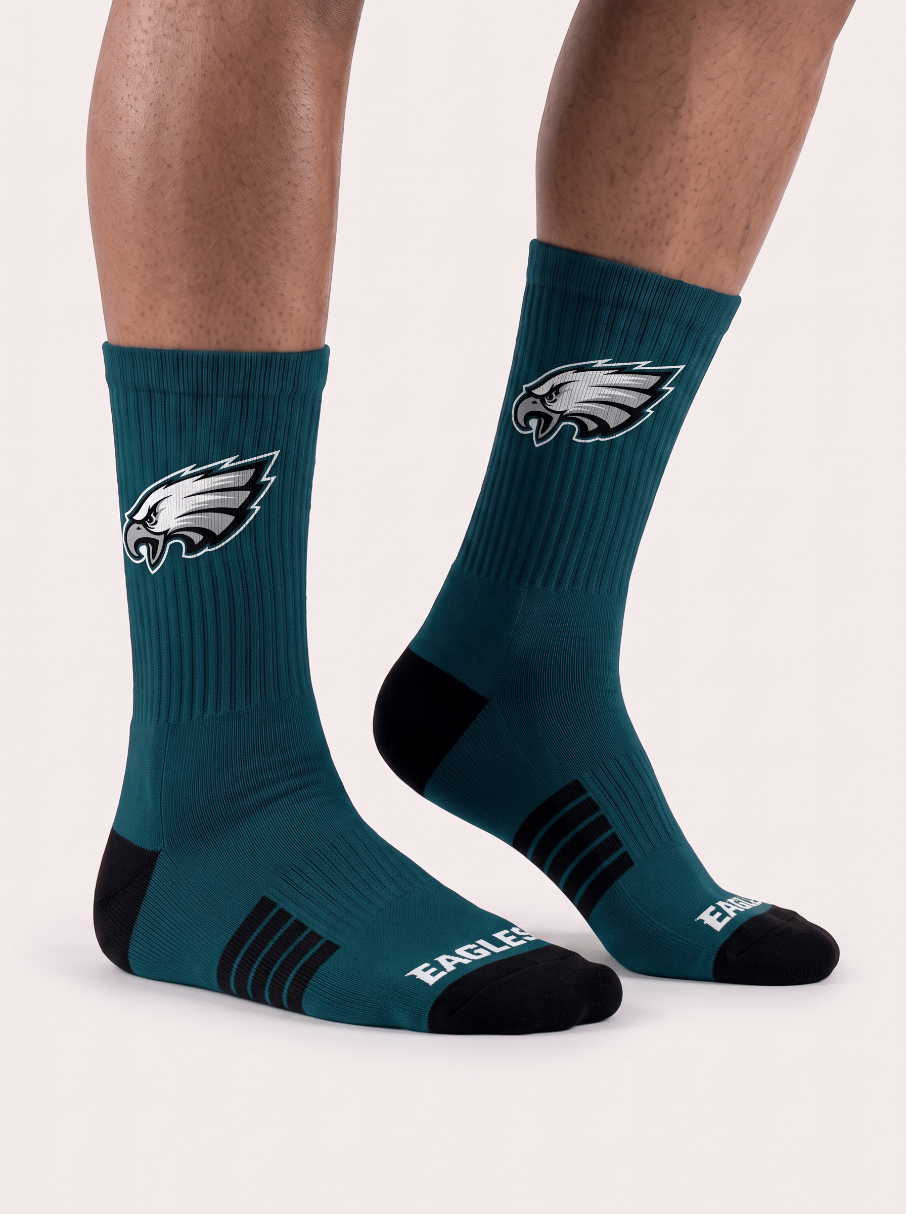 Strideline Socks Large (9-12 US) Philadelphia Eagles Strideline NFL Team Premier Flex-Stretch Crew Socks