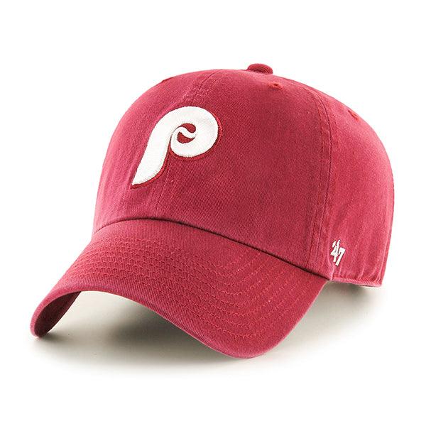 47 Brand Caps Philadelphia Phillies '47 MLB Cooperstown Clean Up Strapback Hat - Cardinal