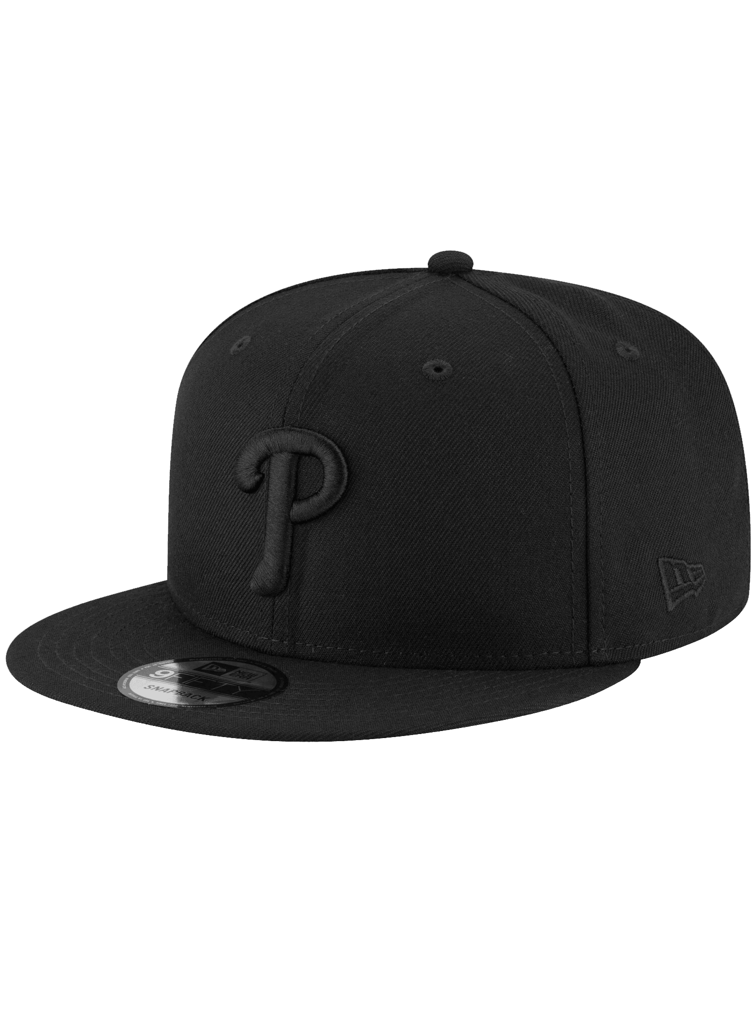 New Era Caps Philadelphia Phillies New Era MLB Black On Black 9FIFTY Snapback Hat