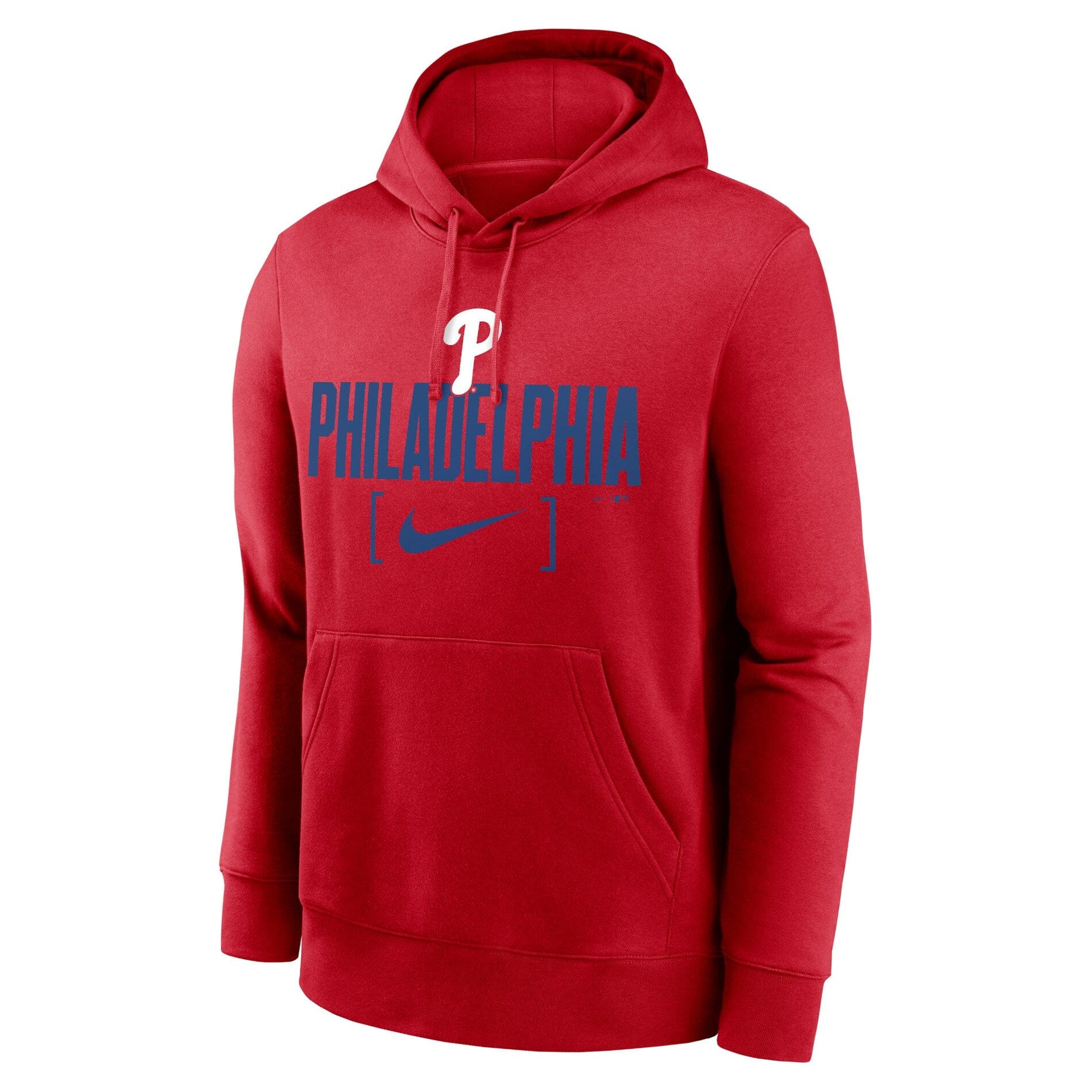 Nike Jumpers Philadelphia Phillies Nike MLB Club Slack Fleece Hoodie Jumper - Red