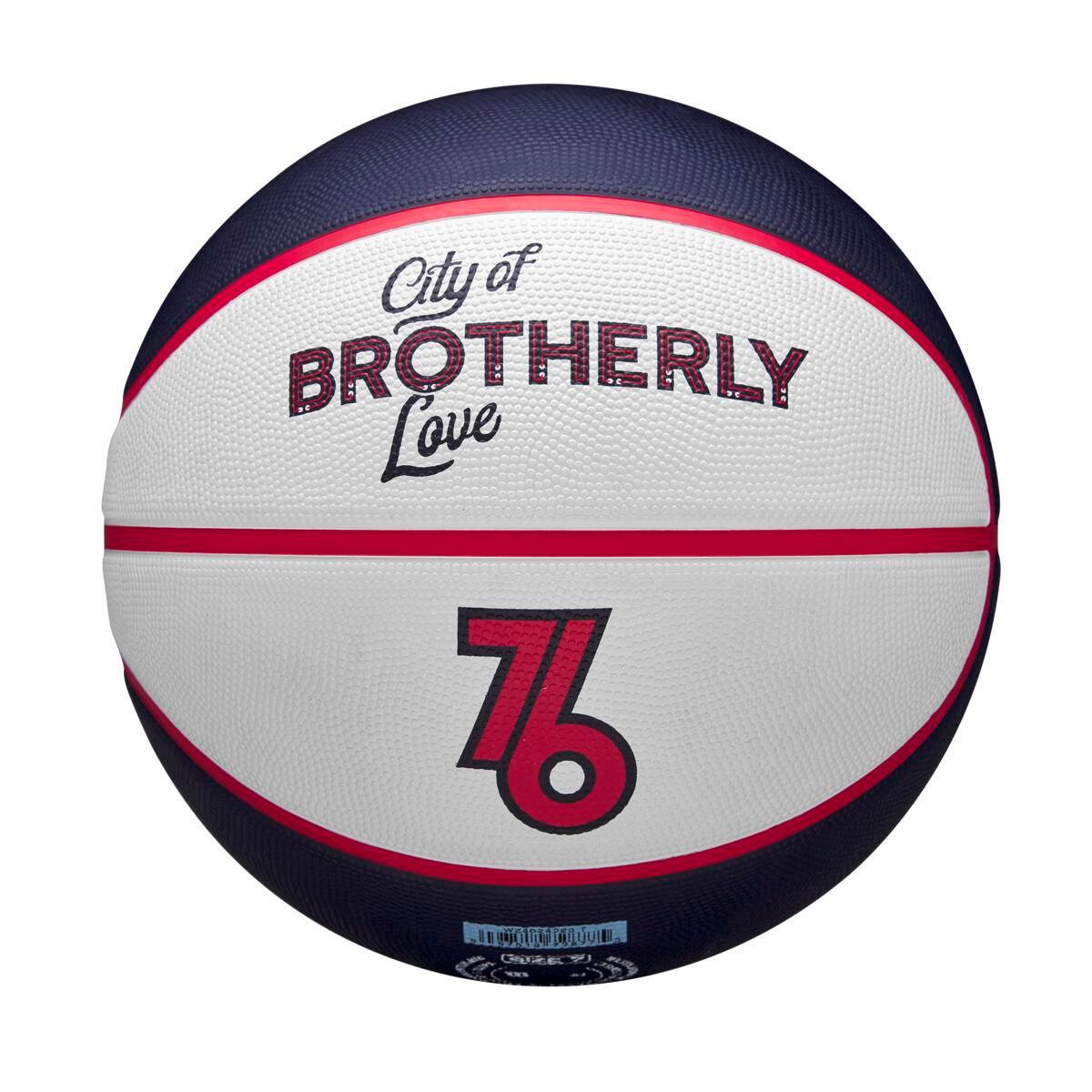 Wilson Sporting Goods Balls Philidelphia 76ers Wilson NBA 24 City Edition Basketball Ball