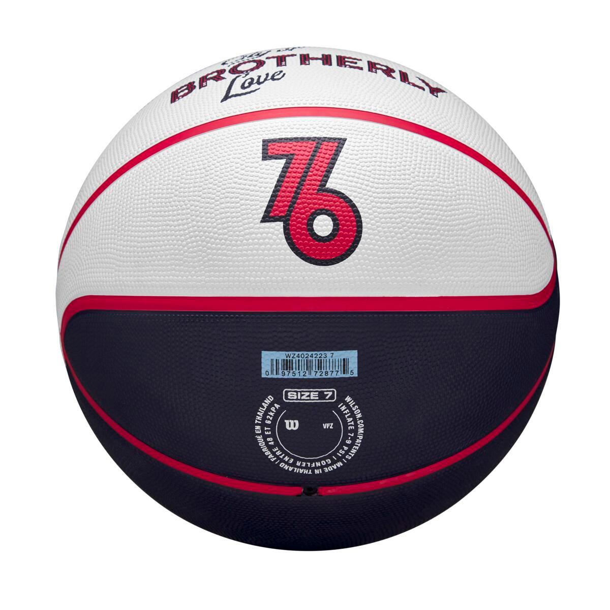 Wilson Sporting Goods Balls Philidelphia 76ers Wilson NBA 24 City Edition Basketball Ball