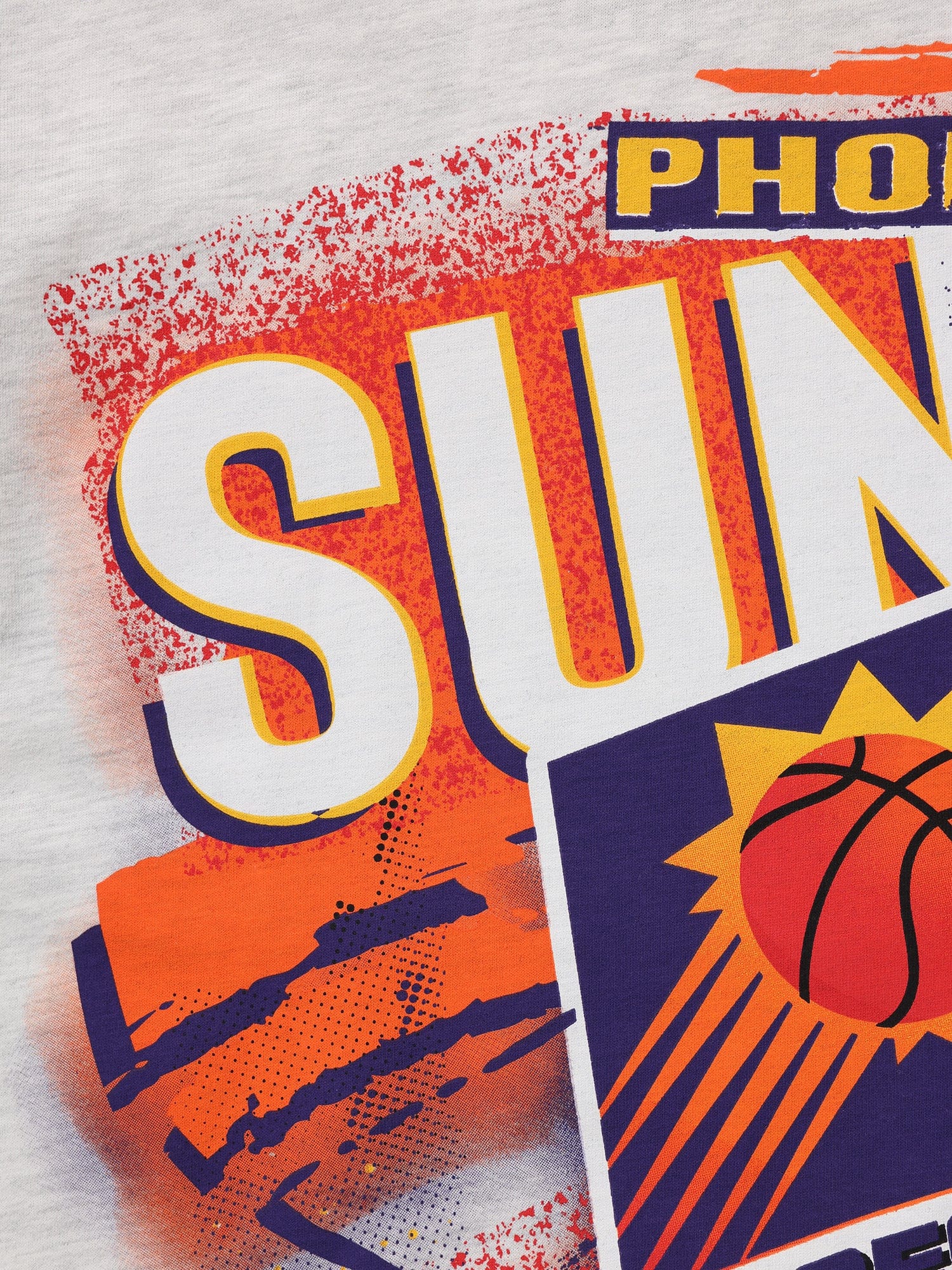Mitchell And Ness T-Shirts Phoenix Suns Mitchell & Ness NBA Abstract Vintage T-Shirt - Silver Marle