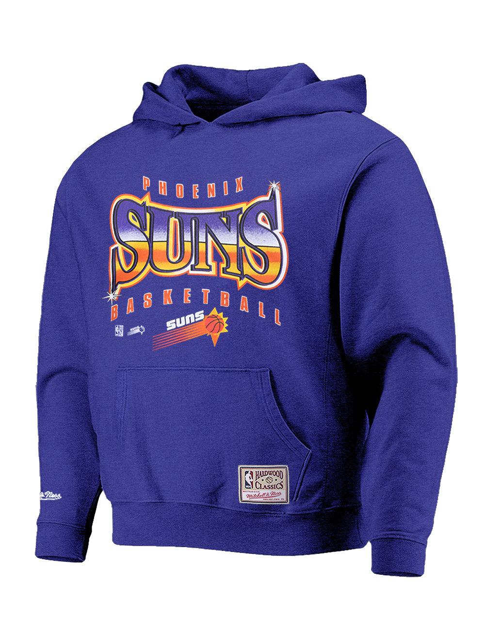 Mitchell And Ness Jumpers Phoenix Suns Mitchell & Ness NBA Glow Up Vintage Hoodie Jumper - Purple