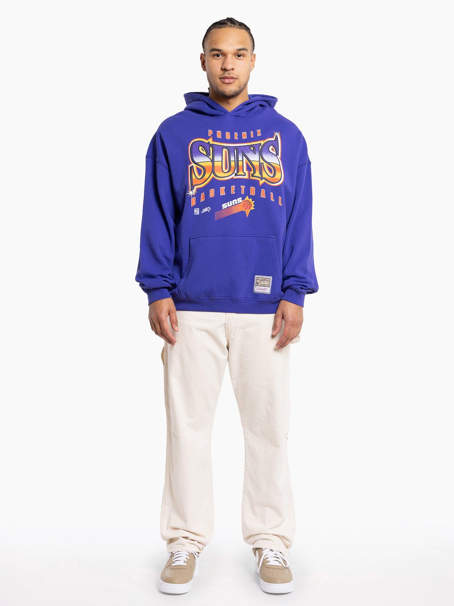 Mitchell And Ness Jumpers Phoenix Suns Mitchell & Ness NBA Glow Up Vintage Hoodie Jumper - Purple