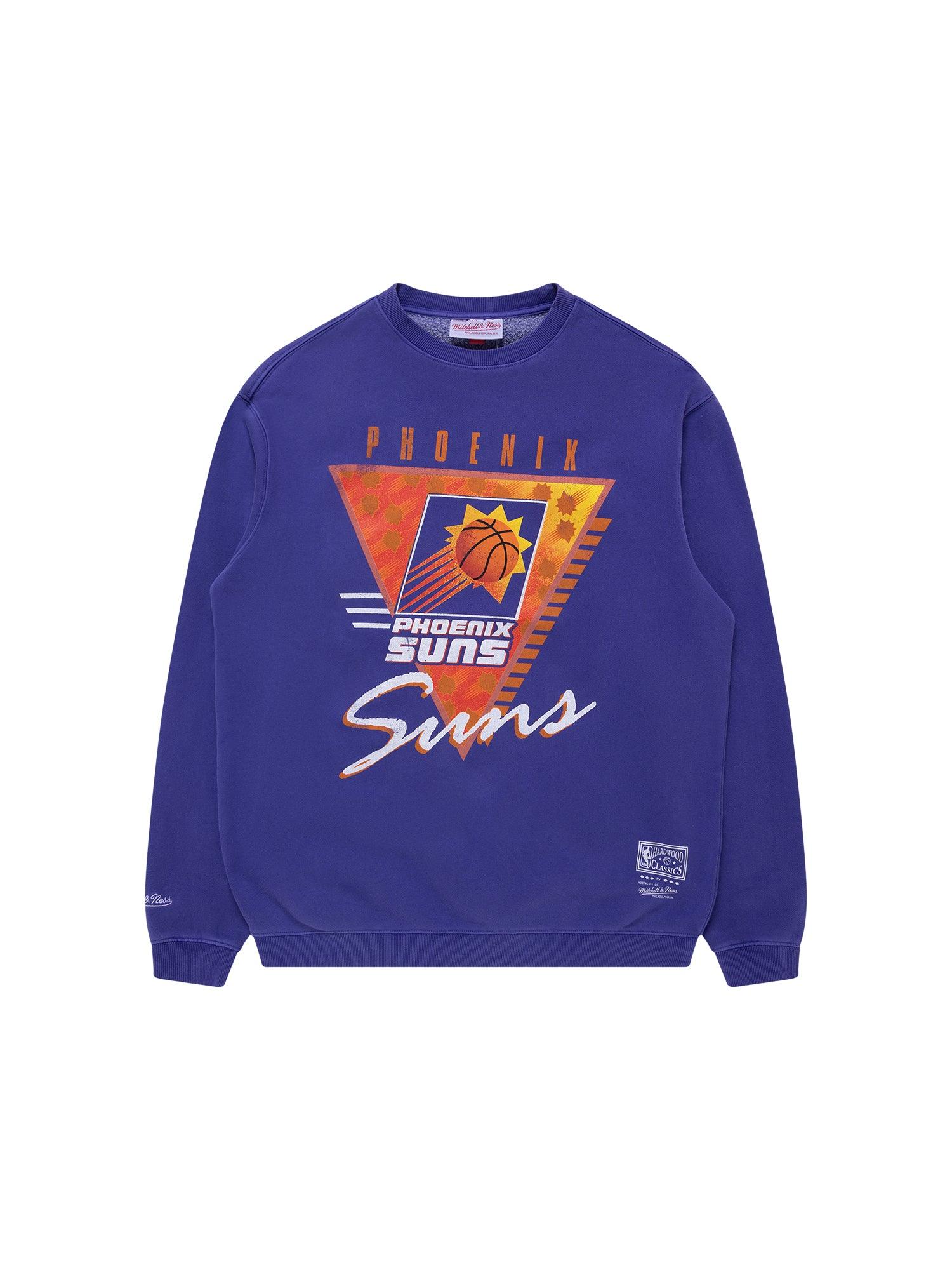Mitchell And Ness Jumpers Phoenix Suns Mitchell & Ness NBA Tri Logo Vintage Crew Jumper - Faded Purple