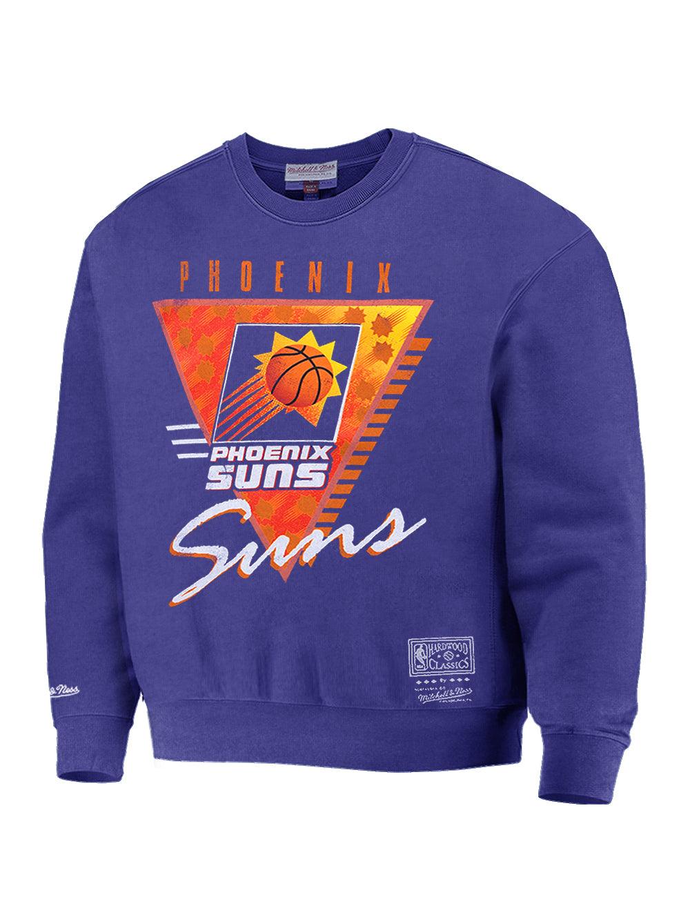 Mitchell And Ness Jumpers Phoenix Suns Mitchell & Ness NBA Tri Logo Vintage Crew Jumper - Faded Purple