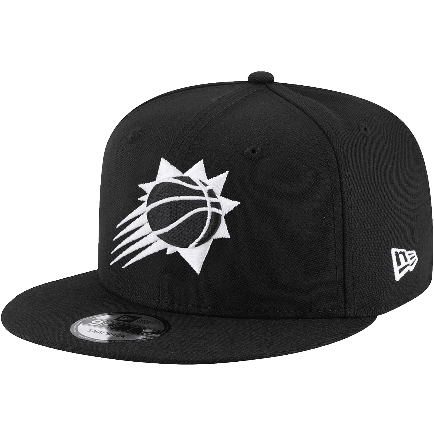 New Era Caps Phoenix Suns New Era NBA Black & White 9FIFTY Snapback Hat