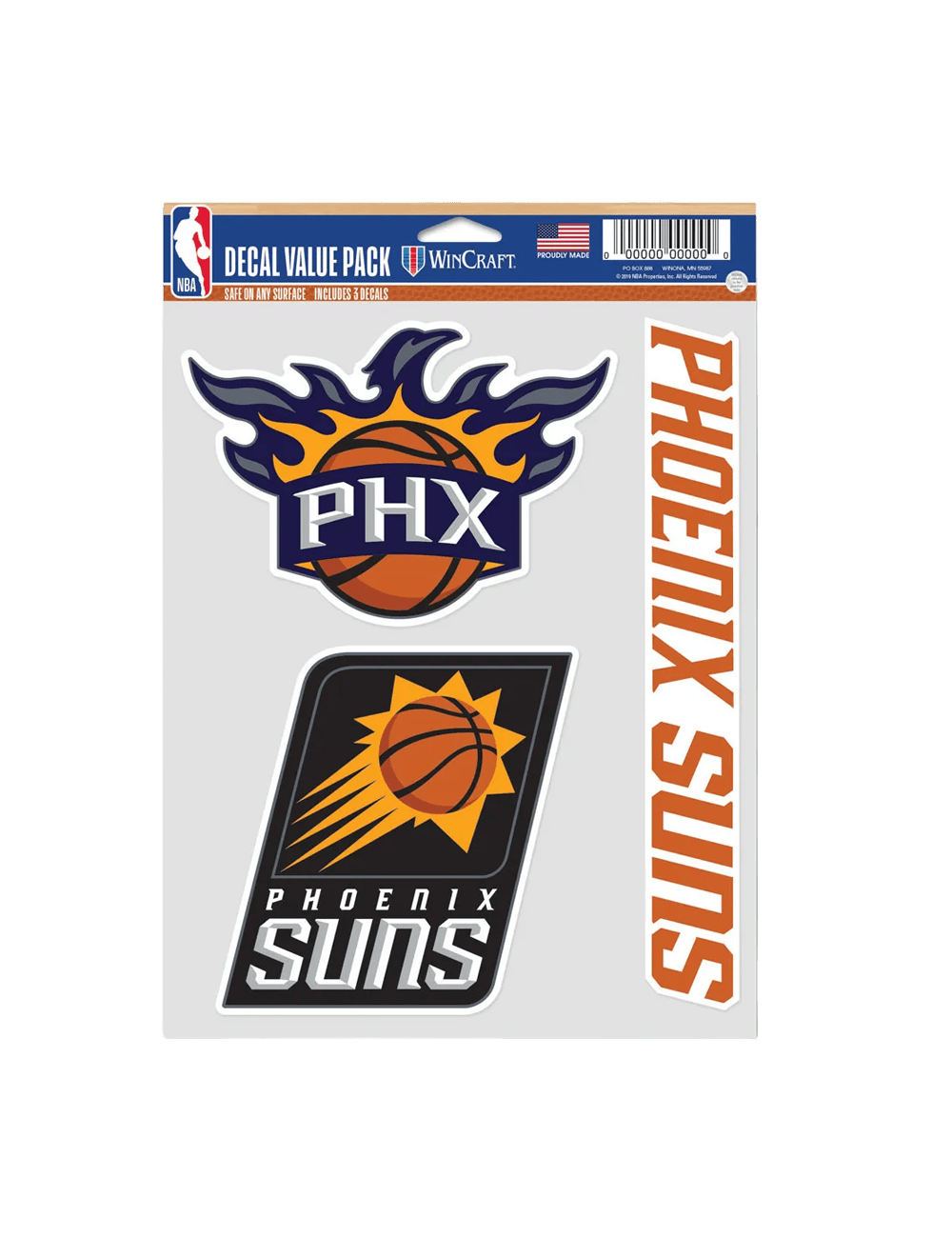 Wincraft Accessories Phoenix Suns Wincraft NBA Team 3 Piece 5” x 7” Decal Set