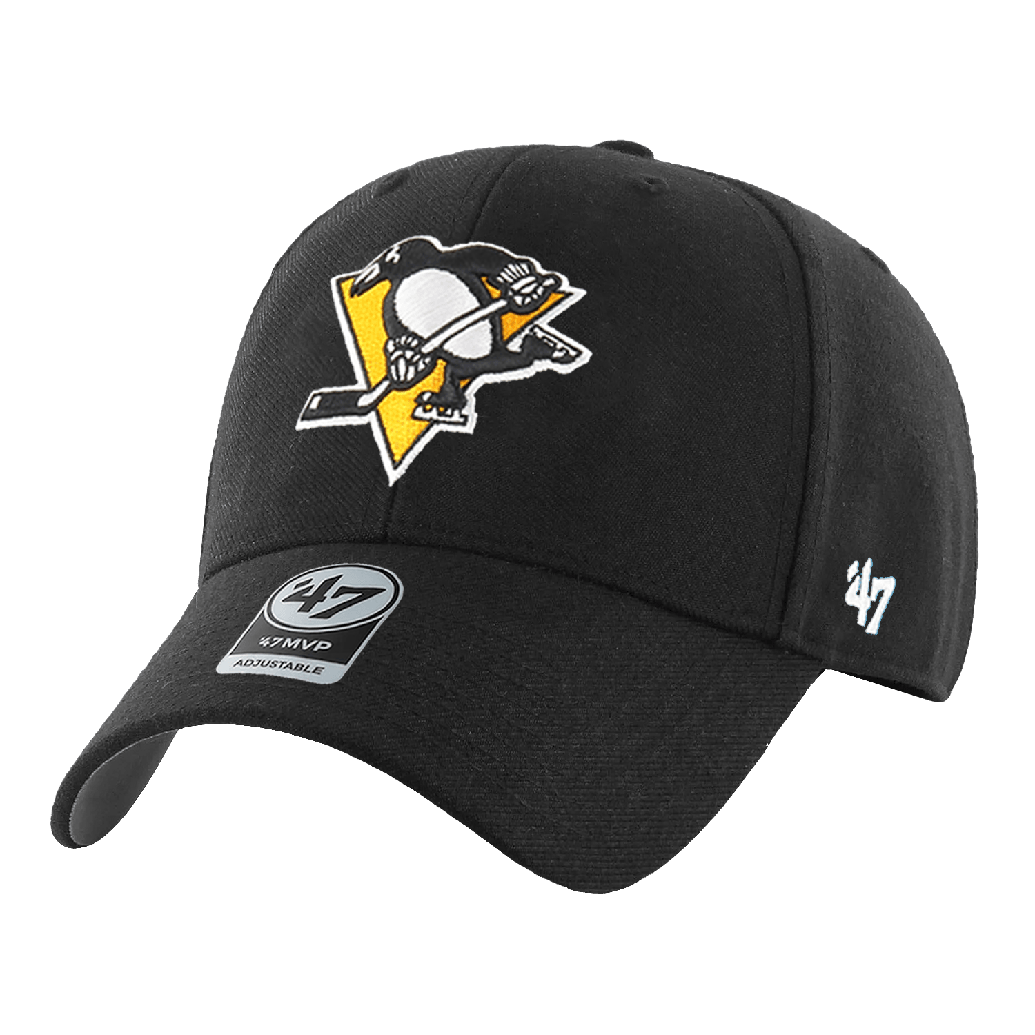 47 Brand Caps Pittsburgh Penguins '47 NHL Team MVP Adjustable Hat - Black