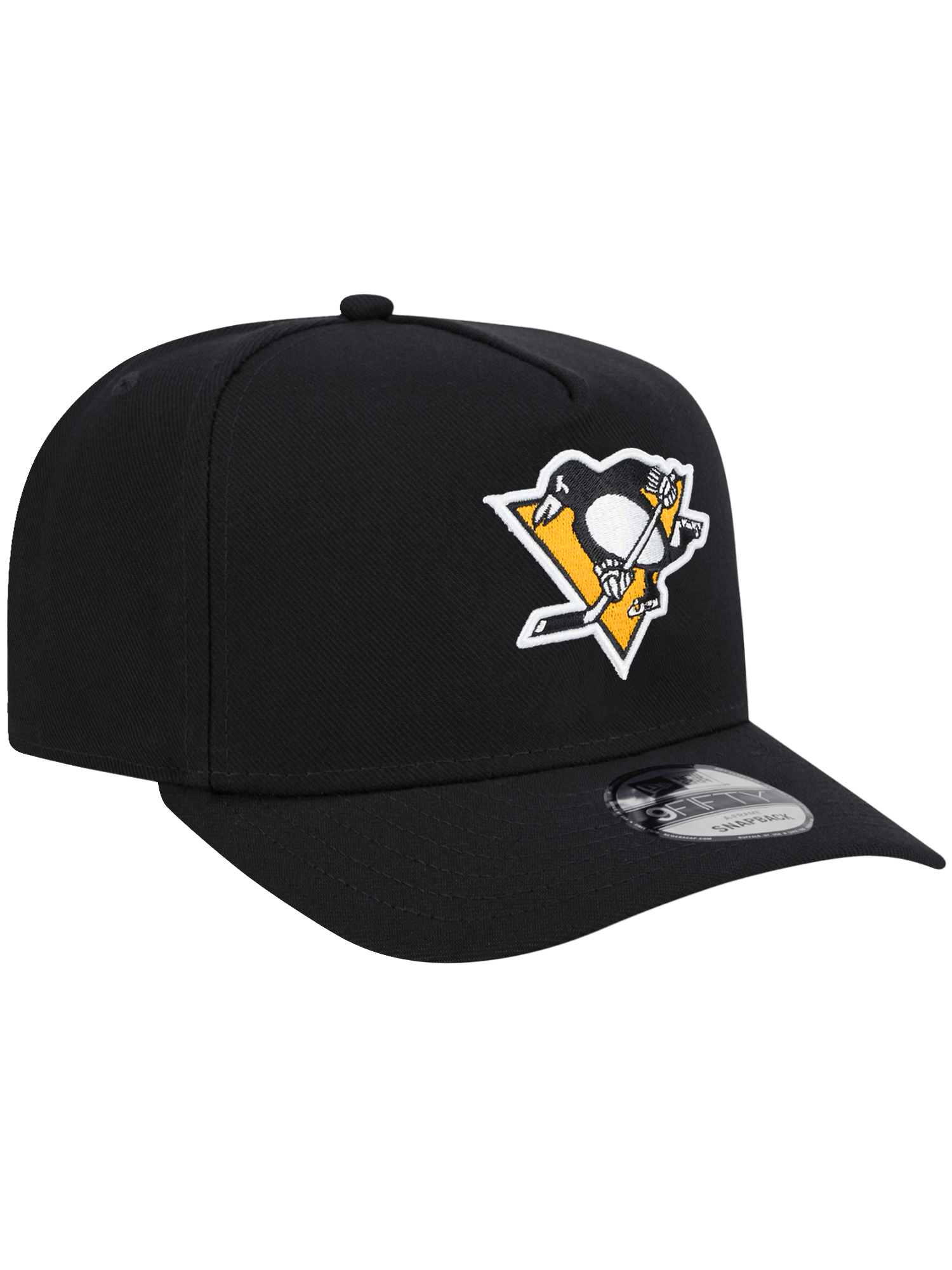New Era Caps Pittsburgh Penguins New Era NHL Team Pre-Curved 9FIFTY A-Frame Snapback Hat - Black