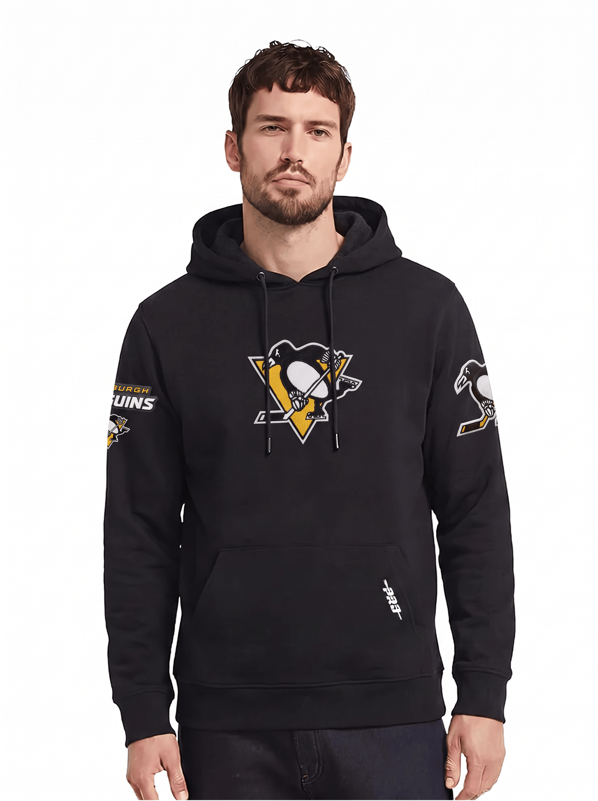 Pro Standard Jumpers Pittsburgh Penguins Pro Standard NHL Classic Chenille Flex Hoodie Jumper - Black