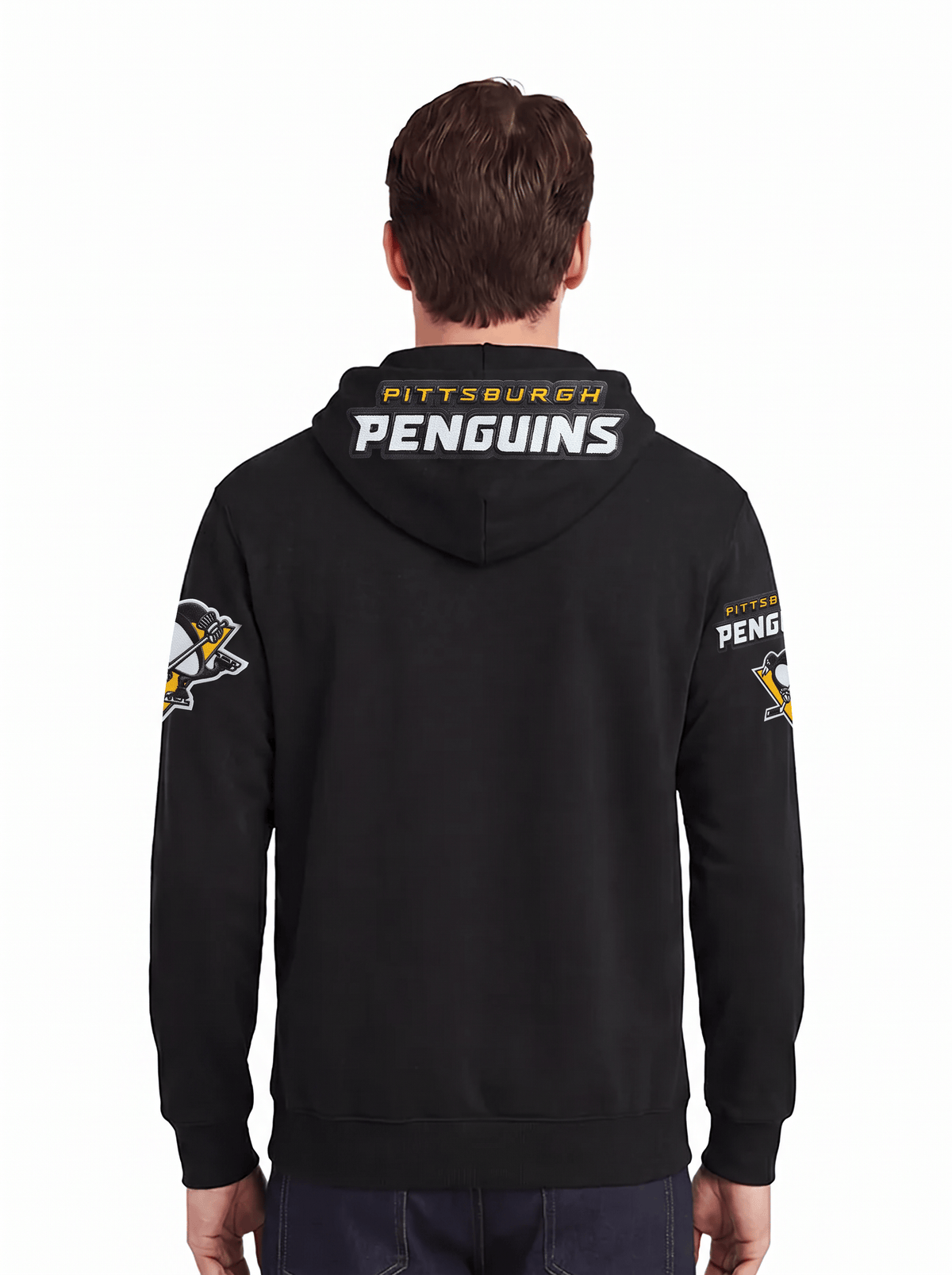 Pro Standard Jumpers Pittsburgh Penguins Pro Standard NHL Classic Chenille Flex Hoodie Jumper - Black