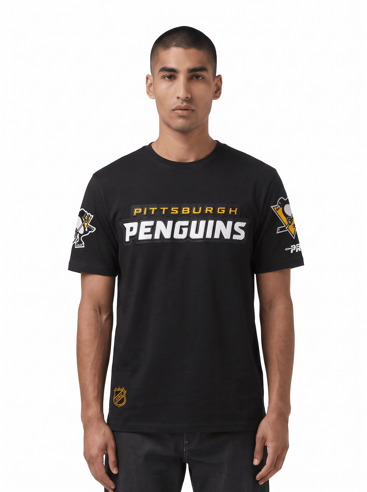 Pro Standard T-Shirts Pittsburgh Penguins Pro Standard NHL Classic Chenille Flex T-Shirt - Black