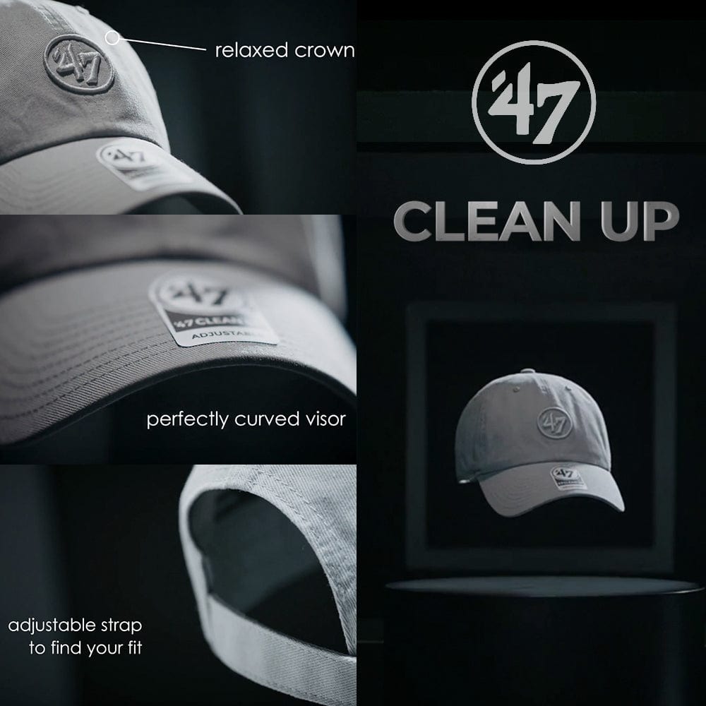 47 Brand Caps Pittsburgh Pirates '47 MLB Team Clean Up Strapback Hat - Black