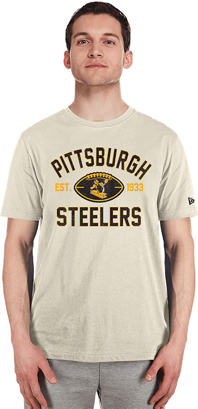 New Era T-Shirts Pittsburgh Steelers New Era NFL 24 Sideline Historic T-Shirt - Stone