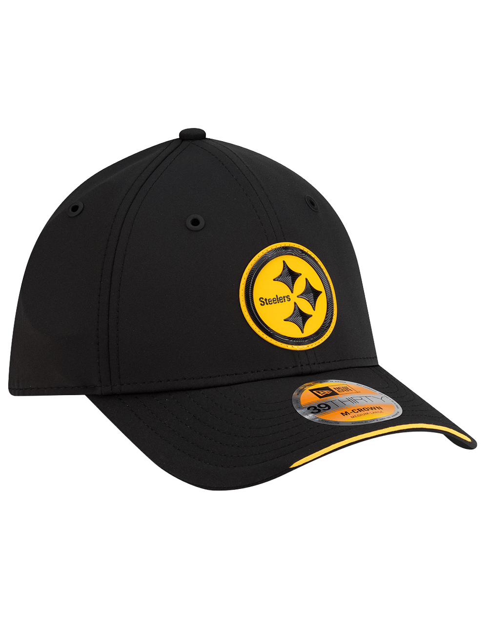 New Era Caps Pittsburgh Steelers New Era NFL 26 Sideline 39THIRTY M-Crown Stretch-Fit Hat - Black