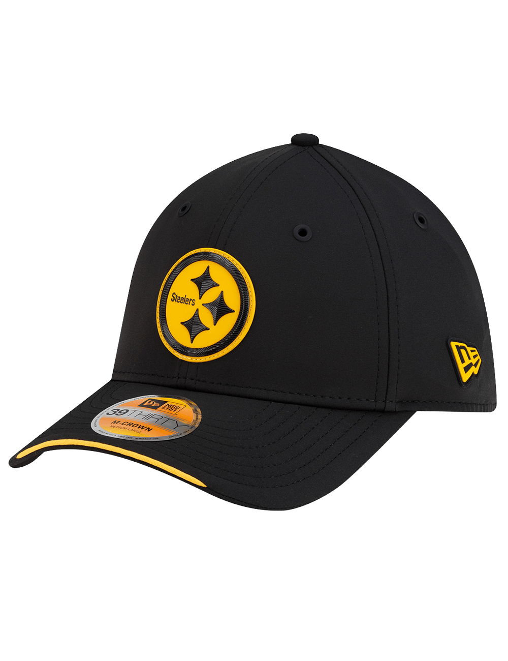 New Era Caps Pittsburgh Steelers New Era NFL 26 Sideline 39THIRTY M-Crown Stretch-Fit Hat - Black