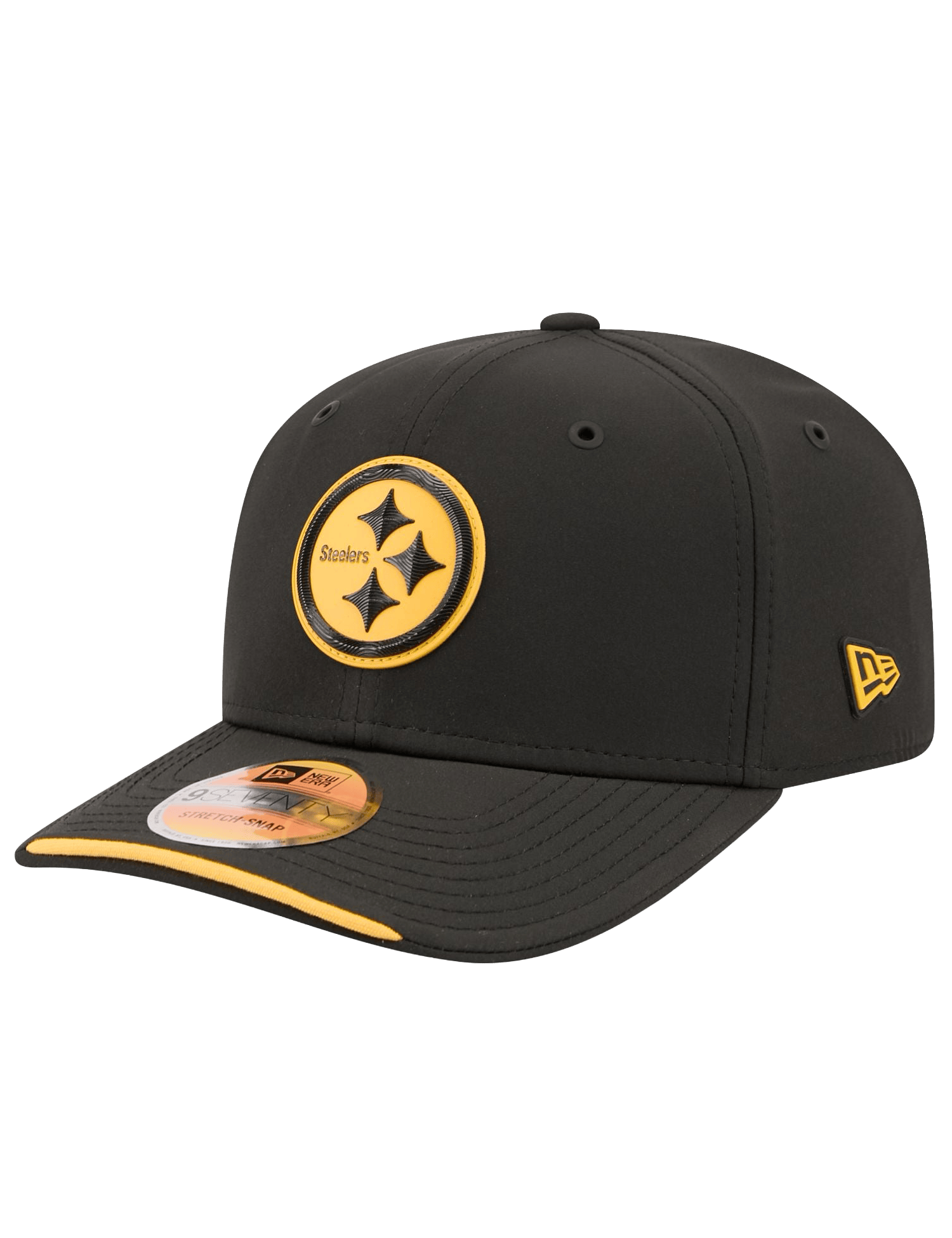 New Era Caps OSFM Pittsburgh Steelers New Era NFL 26 Sideline 9SEVENTY Stretch-Snapback Hat - Black