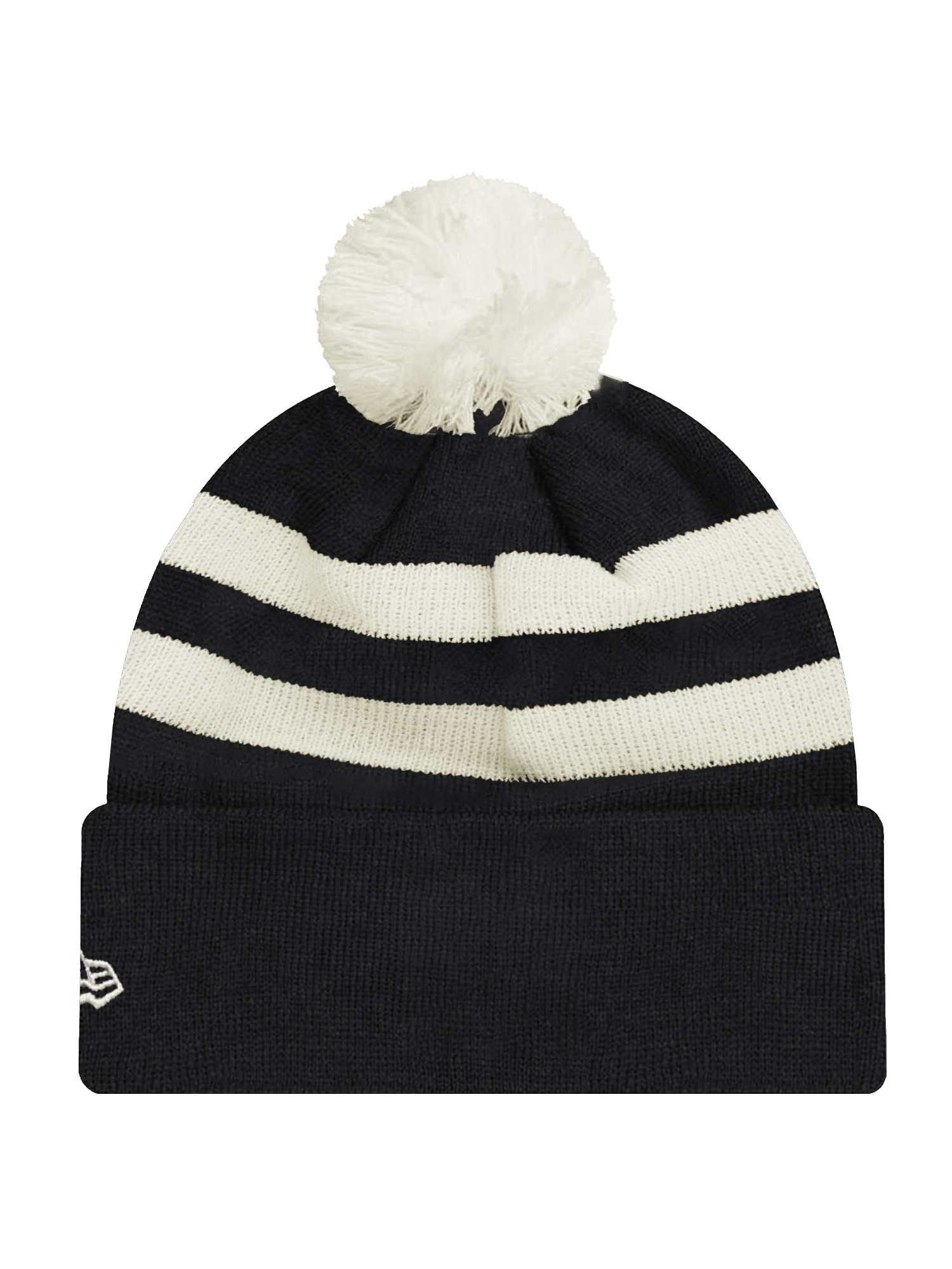New Era Beanies Pittsburgh Steelers New Era NFL Ivory Stripe Pom Knit Beanie - Black