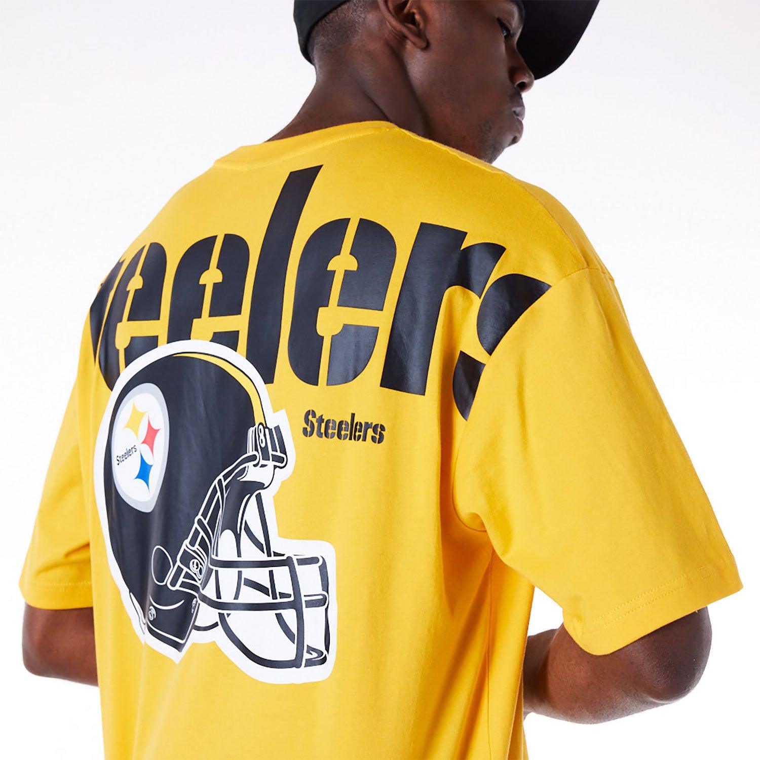 New Era T-Shirts Pittsburgh Steelers New Era NFL Logo Select Oversized T-Shirt - Yellow