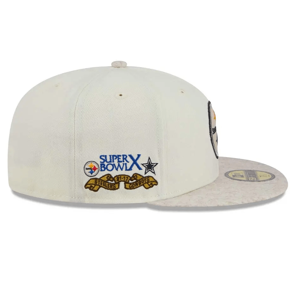 New Era Caps Pittsburgh Steelers New Era NFL Match-Up 59FIFTY Fitted Hat - Chrome