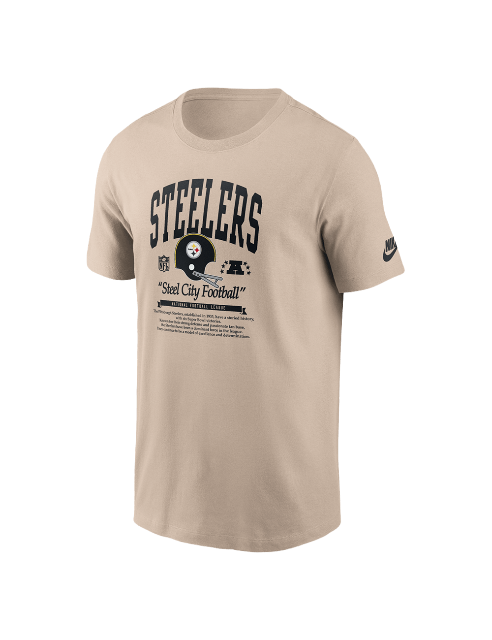 Nike T-Shirts Pittsburgh Steelers Nike NFL Rewind 2 Hit T-Shirt - Sand