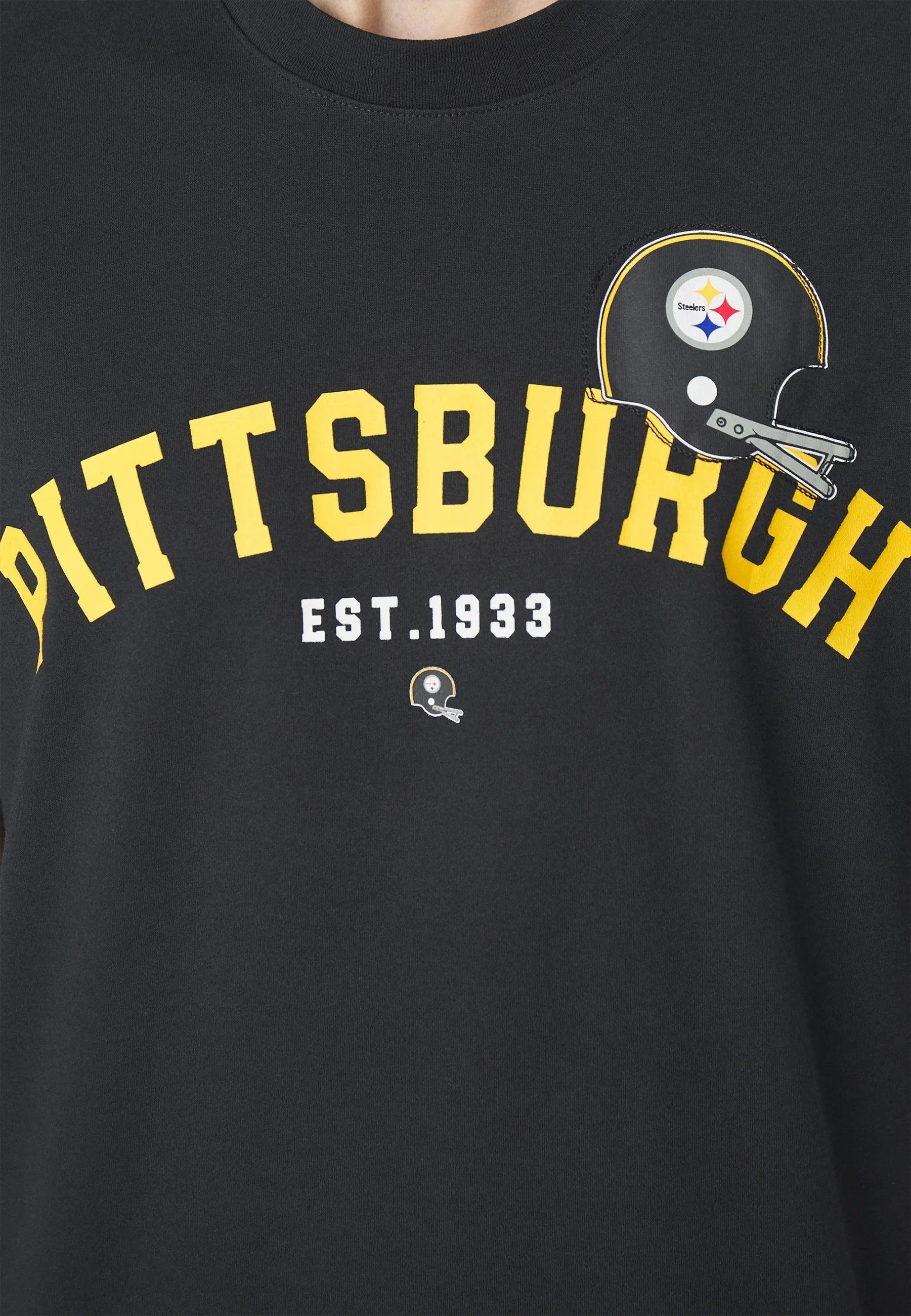 Nike T-Shirts Pittsburgh Steelers Nike NFL Rewind Oversized Heavyweight T-Shirt - Black