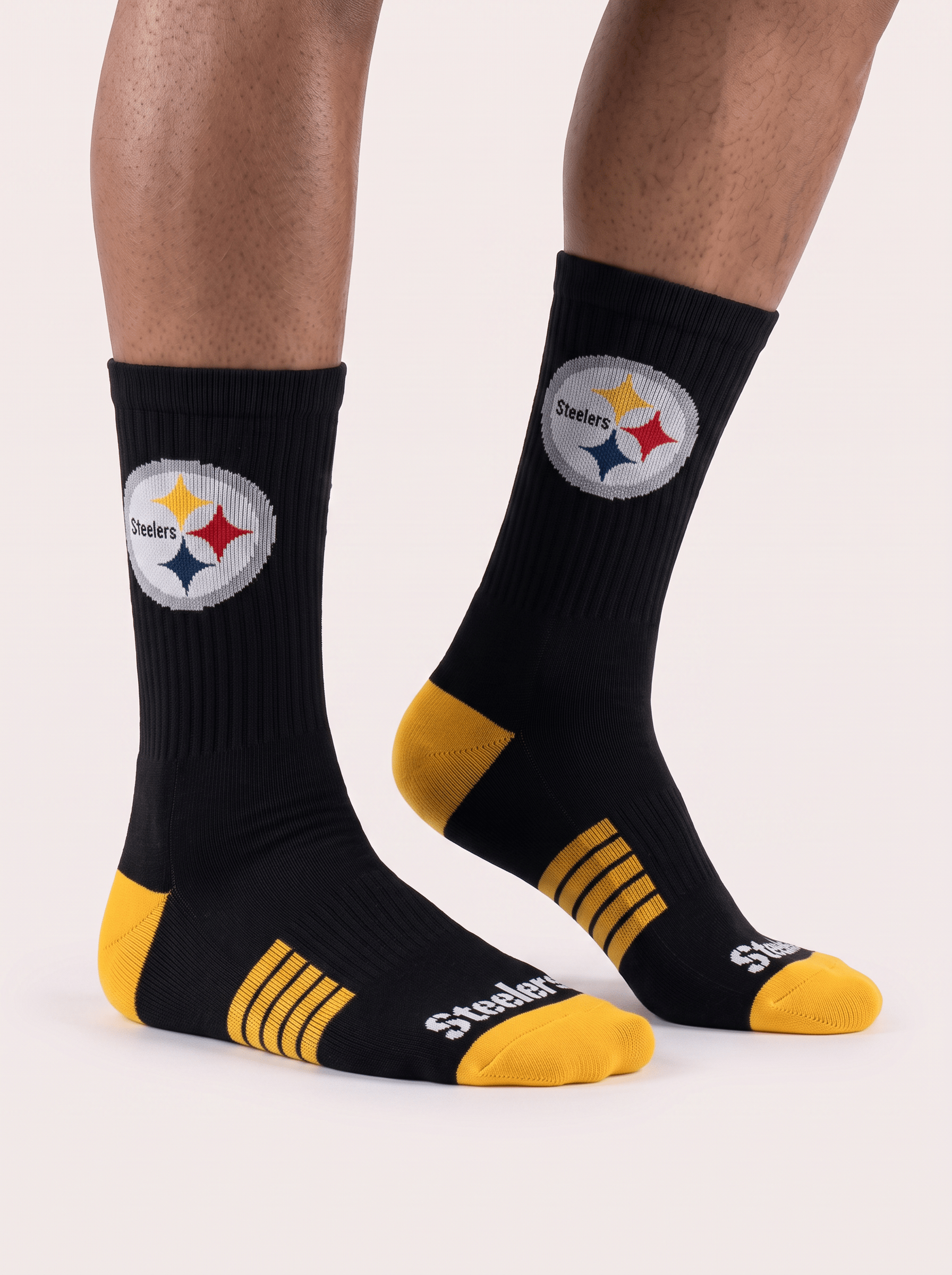 Strideline Socks Large (9-12 US) Pittsburgh Steelers Strideline NFL Team Premier Flex-Stretch Crew Socks