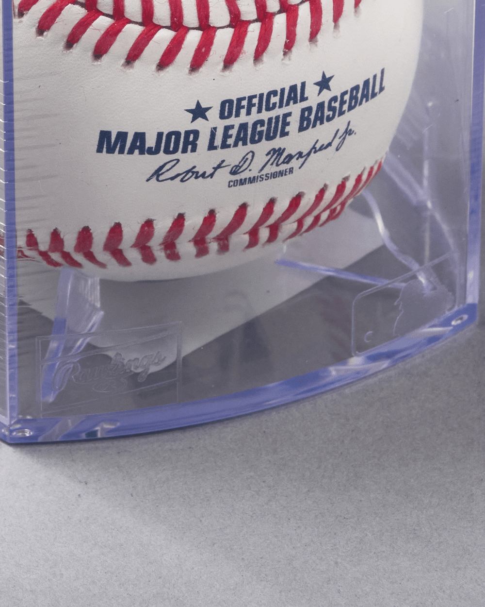 Rawlings Balls Rawlings MLB Clear Baseball Ball Premium Display Cube