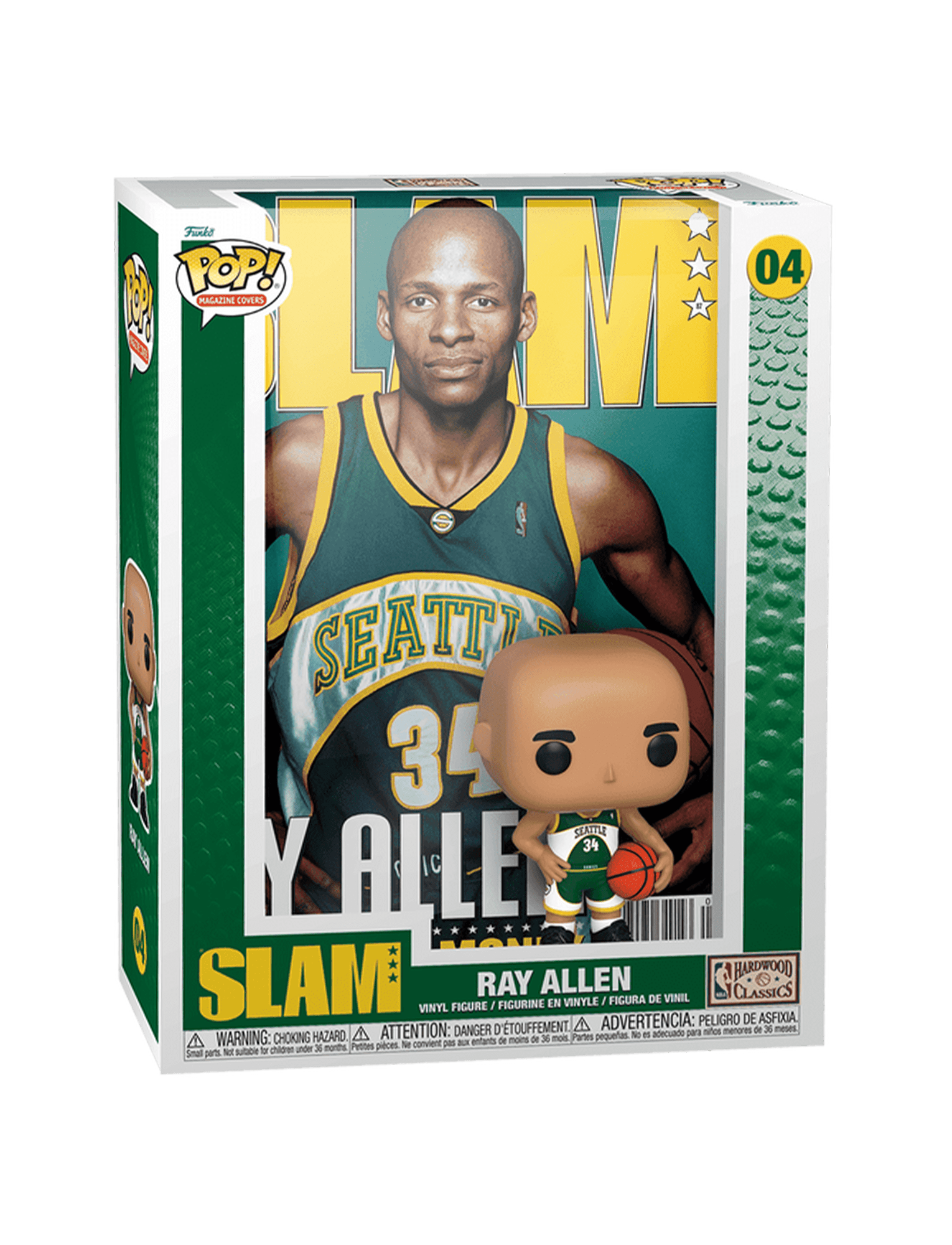 Funko Figures Ray Allen Seattle Supersonics Funko NBA Slam Magazine Pop Figure