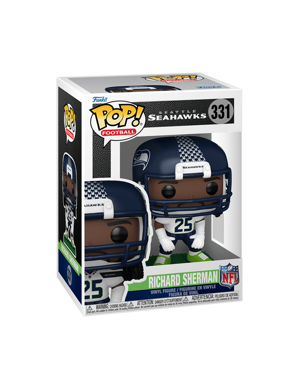 Funko Figures Richard Sherman Seattle Seahawks Funko NFL 331 Pop Vinyl Figure
