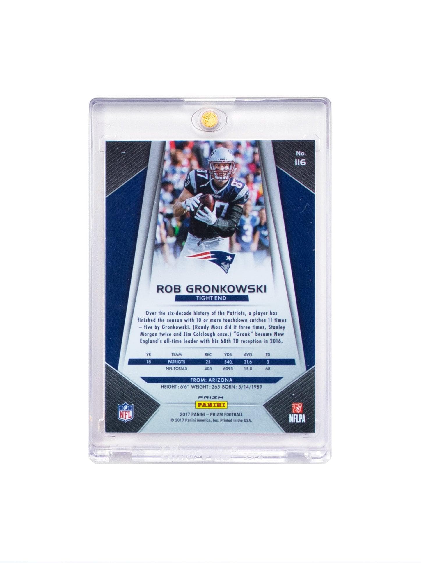 Panini Cards Rob Gronkowski New England Patriots Panini NFL Prizm 17 Silver Card