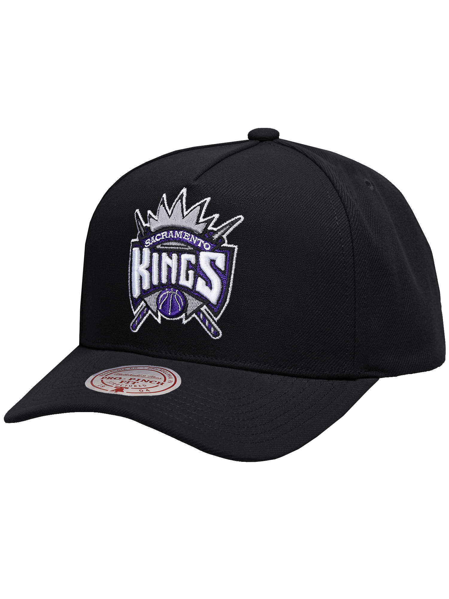 Mitchell And Ness Caps Sacramento Kings Mitchell & Ness NBA HWC Pro Pinch Snapback Hat - Black