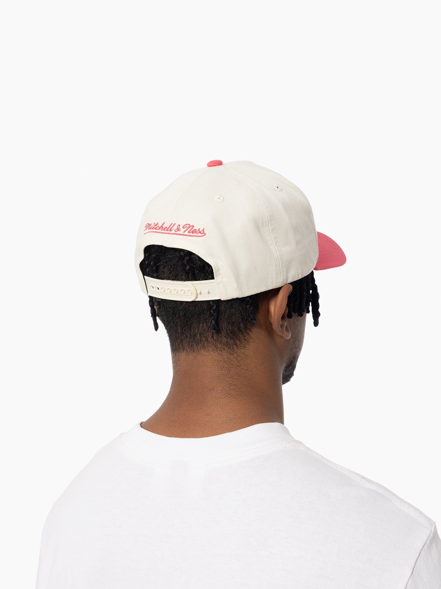 Mitchell And Ness Caps San Antonio Spurs Mitchell & Ness NBA HWC 2T Pro Pinch Snapback Hat - Cream
