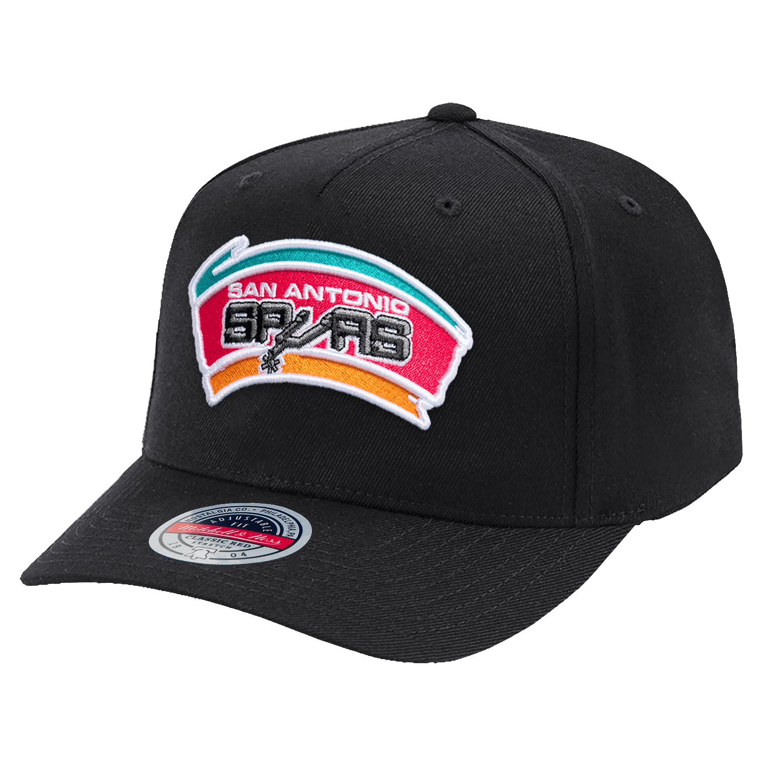 Mitchell And Ness Caps San Antonio Spurs Mitchell & Ness NBA HWC Classic Red Snapback Hat - Black