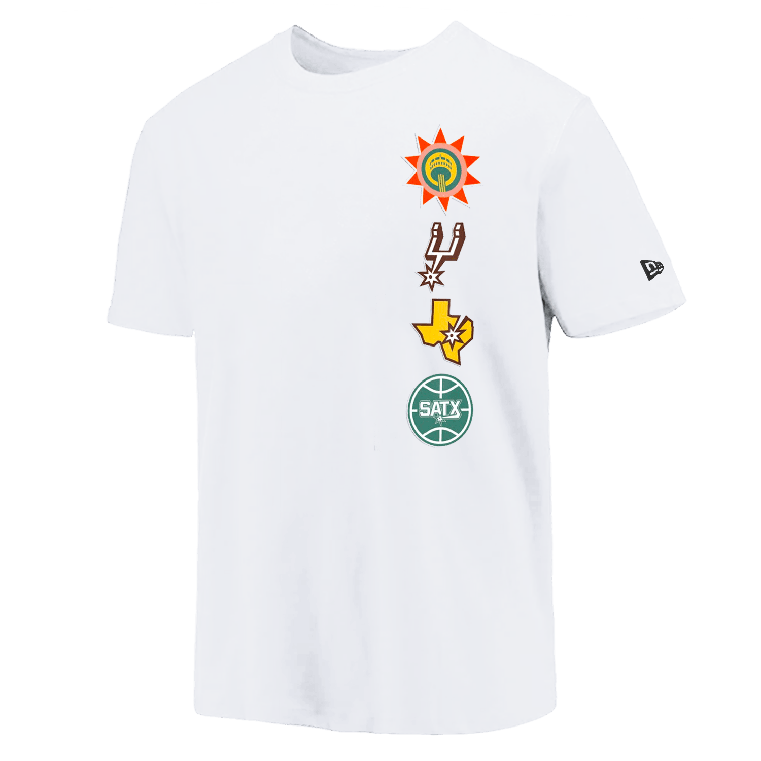 New Era T-Shirts San Antonio Spurs New Era NBA 24 City Edition T-Shirt - White