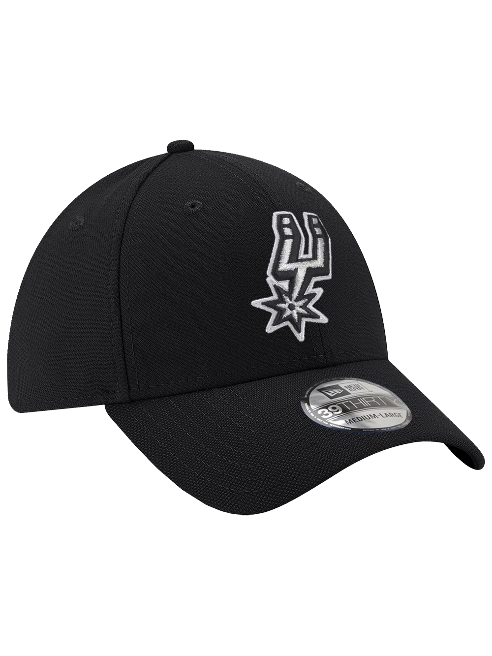 New Era Caps San Antonio Spurs New Era NBA Team 39THIRTY Stretch-Fit Hat - Black