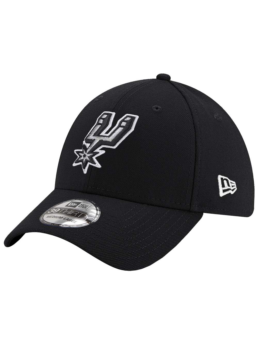 New Era Caps San Antonio Spurs New Era NBA Team 39THIRTY Stretch-Fit Hat - Black