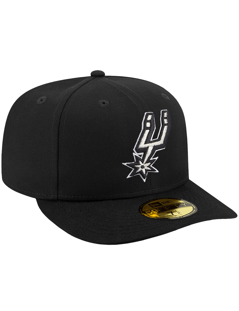 New Era Caps San Antonio Spurs New Era NBA Team 59FIFTY Pre-Curved Fitted Hat - Black