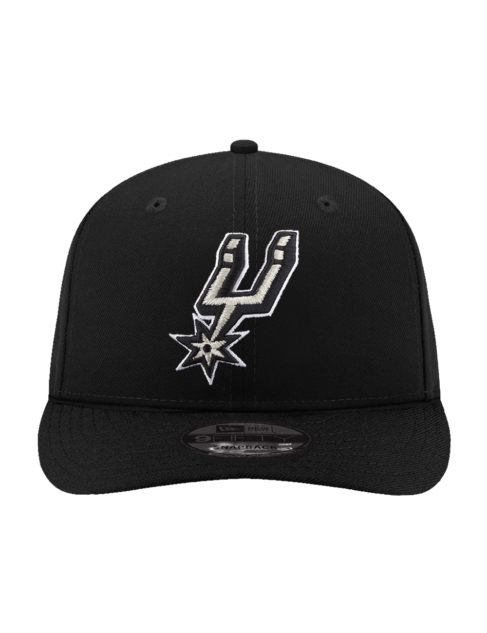New Era Caps OSFA San Antonio Spurs New Era NBA Team 9FIFTY Pre-Curved Snapback Hat - Black