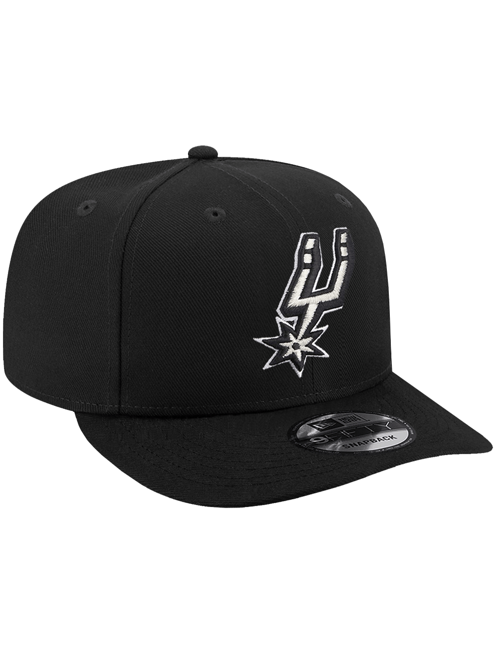 New Era Caps OSFA San Antonio Spurs New Era NBA Team 9FIFTY Pre-Curved Snapback Hat - Black