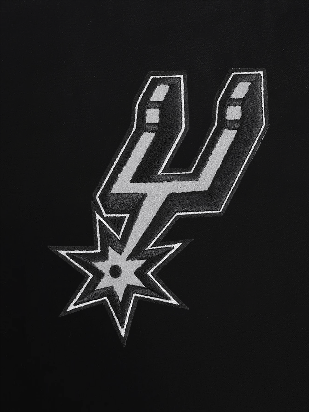 Pro Standard Jumpers San Antonio Spurs Pro Standard NBA Classic Chenille Flex Hoodie Jumper - Black