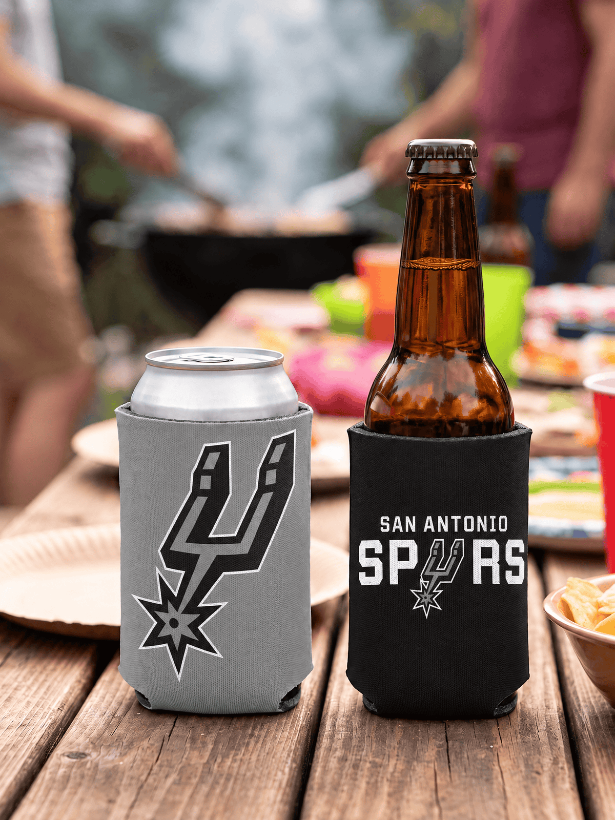Wincraft Accessories San Antonio Spurs Wincraft NBA Double Sided Can Cooler/Stubby Holder