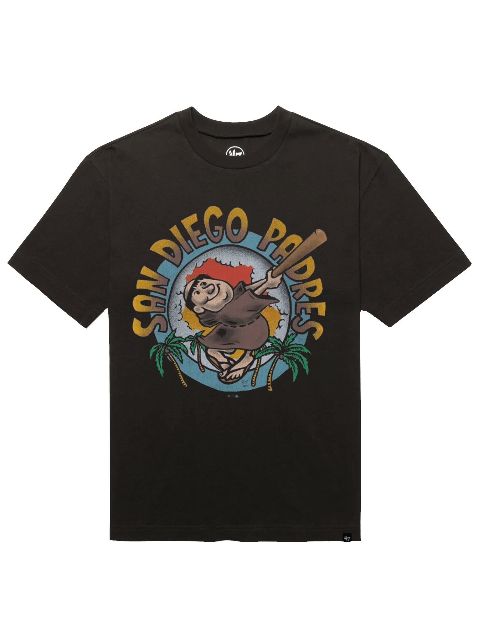 47 Brand T-Shirts San Diego Padres '47 MLB Throwback Vintage Foundation T-Shirt - Carbonite