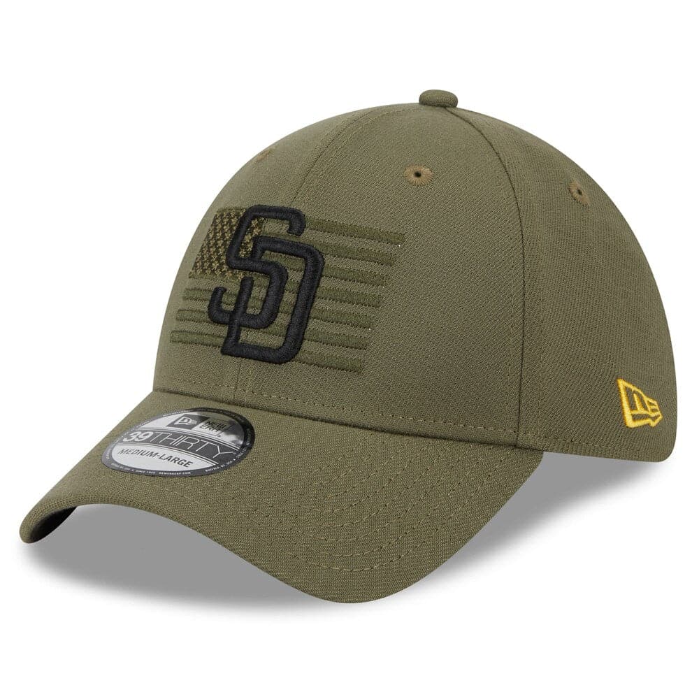 New Era Caps San Diego Padres New Era MLB 2023 Armed Forces 39THIRTY Stretch-Fit Hat - Army