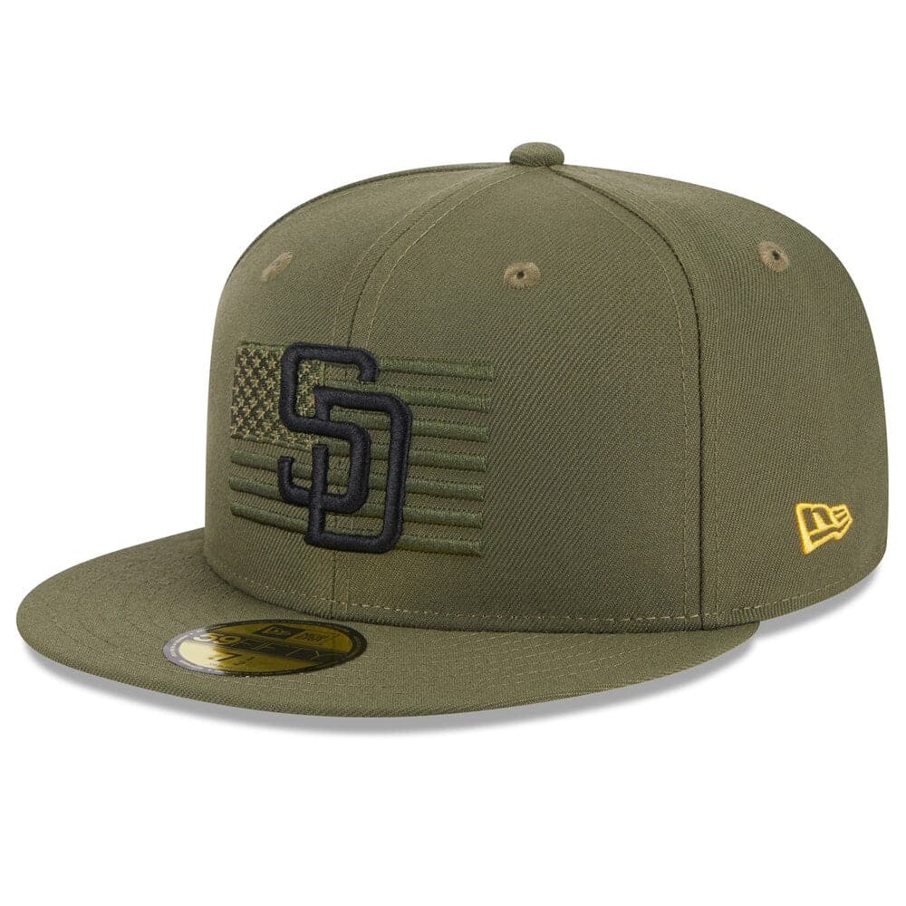 New Era Caps San Diego Padres New Era MLB 2023 Armed Forces 59FIFTY Fitted Hat - Army