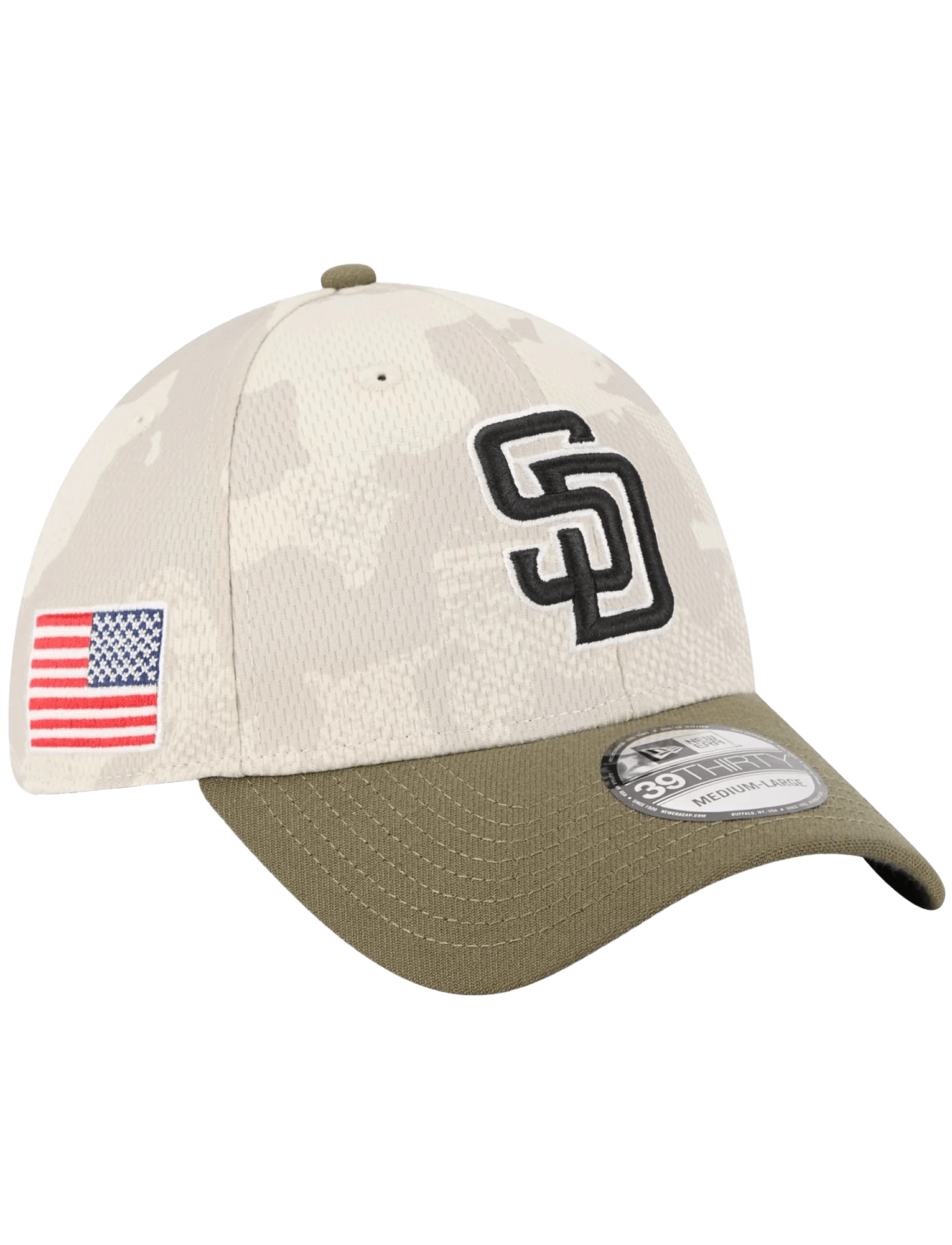 New Era Caps San Diego Padres New Era MLB Armed Forces 2025 39THIRTY Stretch-Fit Hat