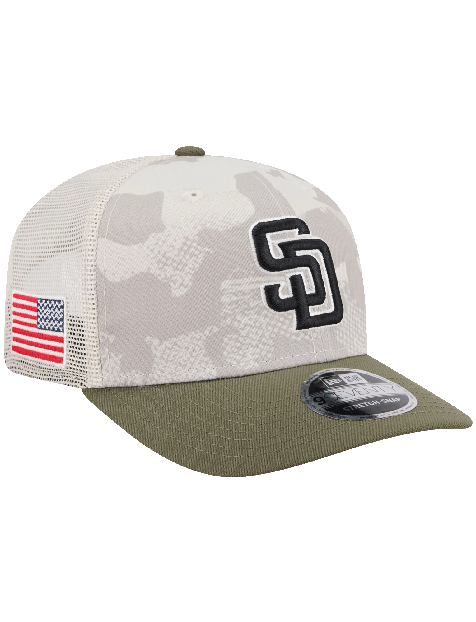 New Era Caps San Diego Padres New Era MLB Armed Forces 2025 9SEVENTY Stretch-Snapback Hat