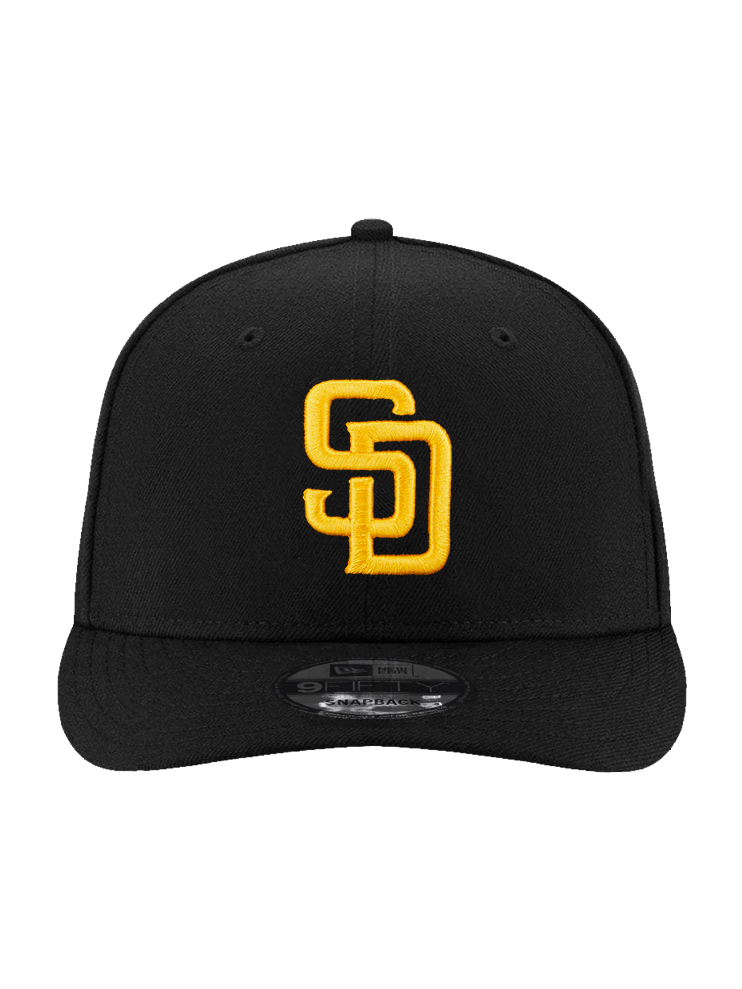 New Era Caps San Diego Padres New Era MLB Team 9FIFTY Pre-Curved Snapback Hat - Black